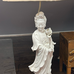 Blanc De Chine Porcelain Geisha Lamp