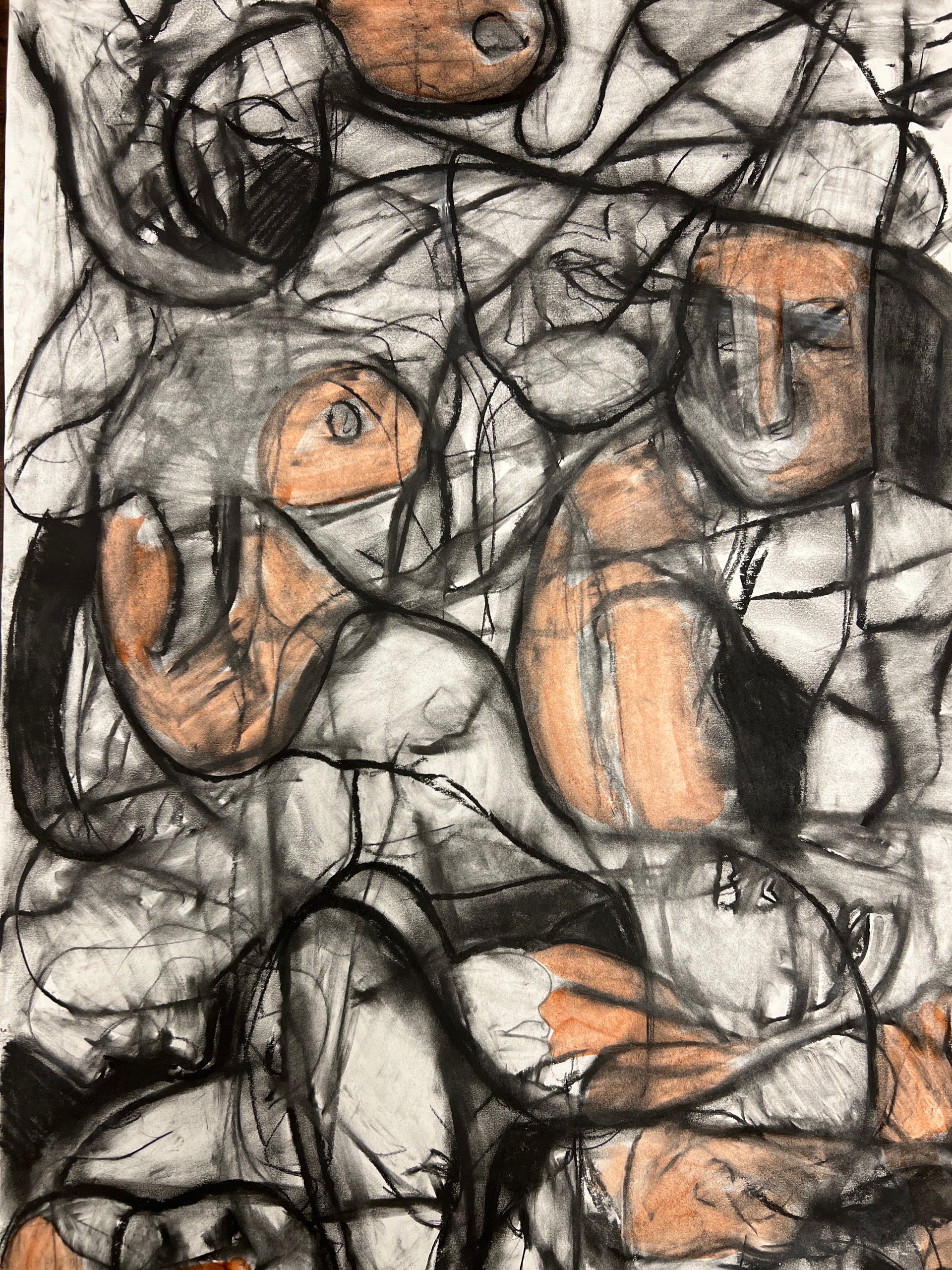 Sea of Faces Mixed Media (Nina Gelin-Meier Collection)