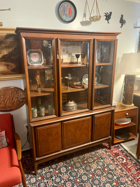 Midcentury Modern Walnut Hutch by United Furniture Co.