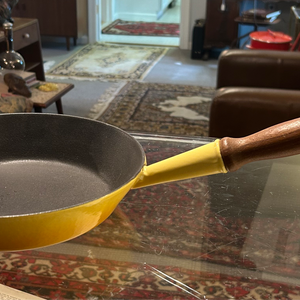 Le Creuset No. 28 Yellow Enamel Pot Saucepan