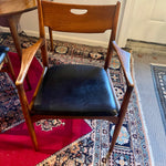 Midcentury Modern Walnut Dining Table & Six Chairs