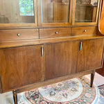 Midcentury Modern Walnut Petite China Cabinet from Kroehler