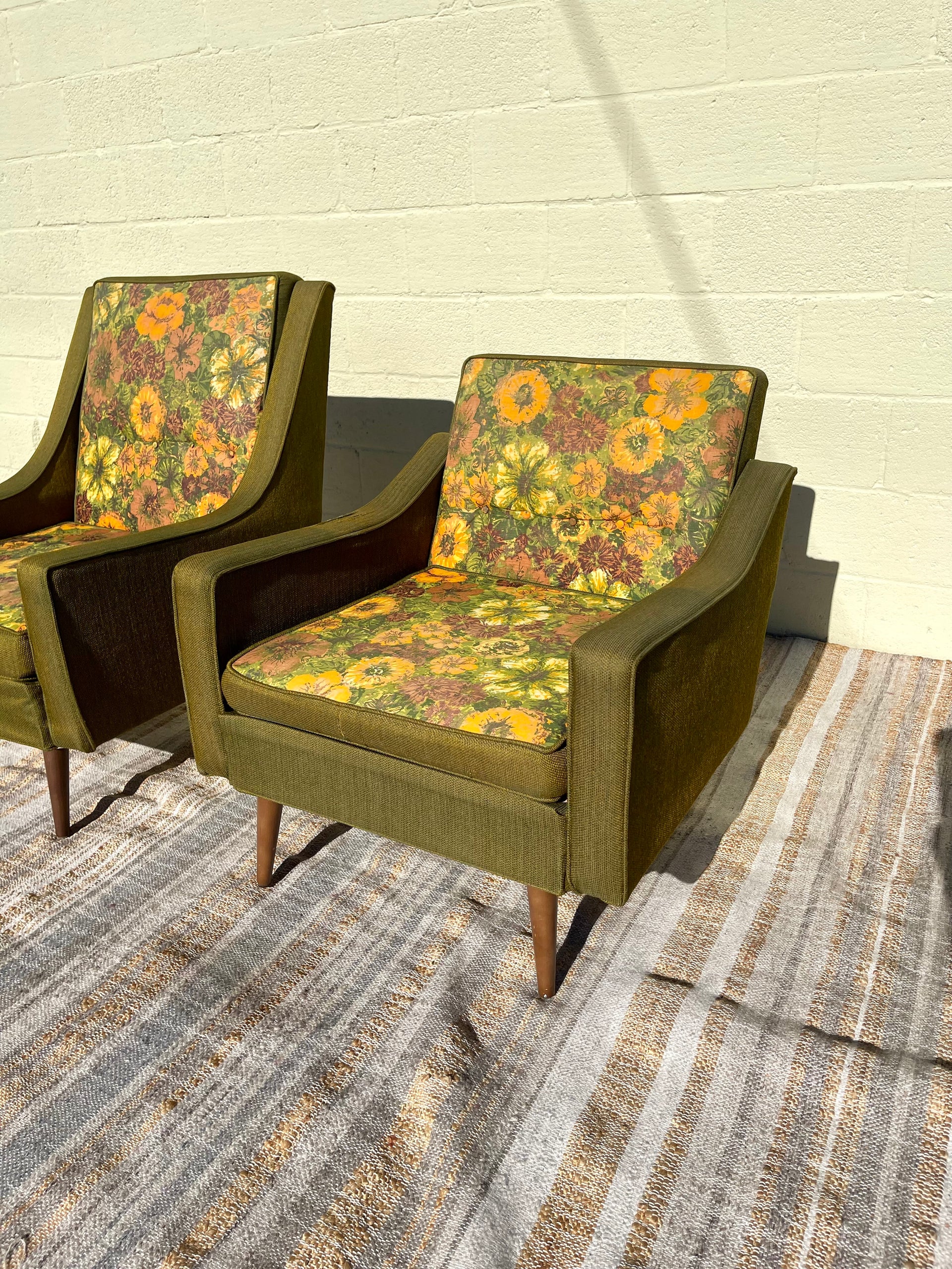 Midcentury Modern Flower Power Chair (Hers)