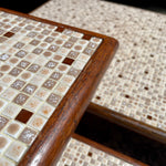 Two-Tiered Mosaic Tile Accent Tables