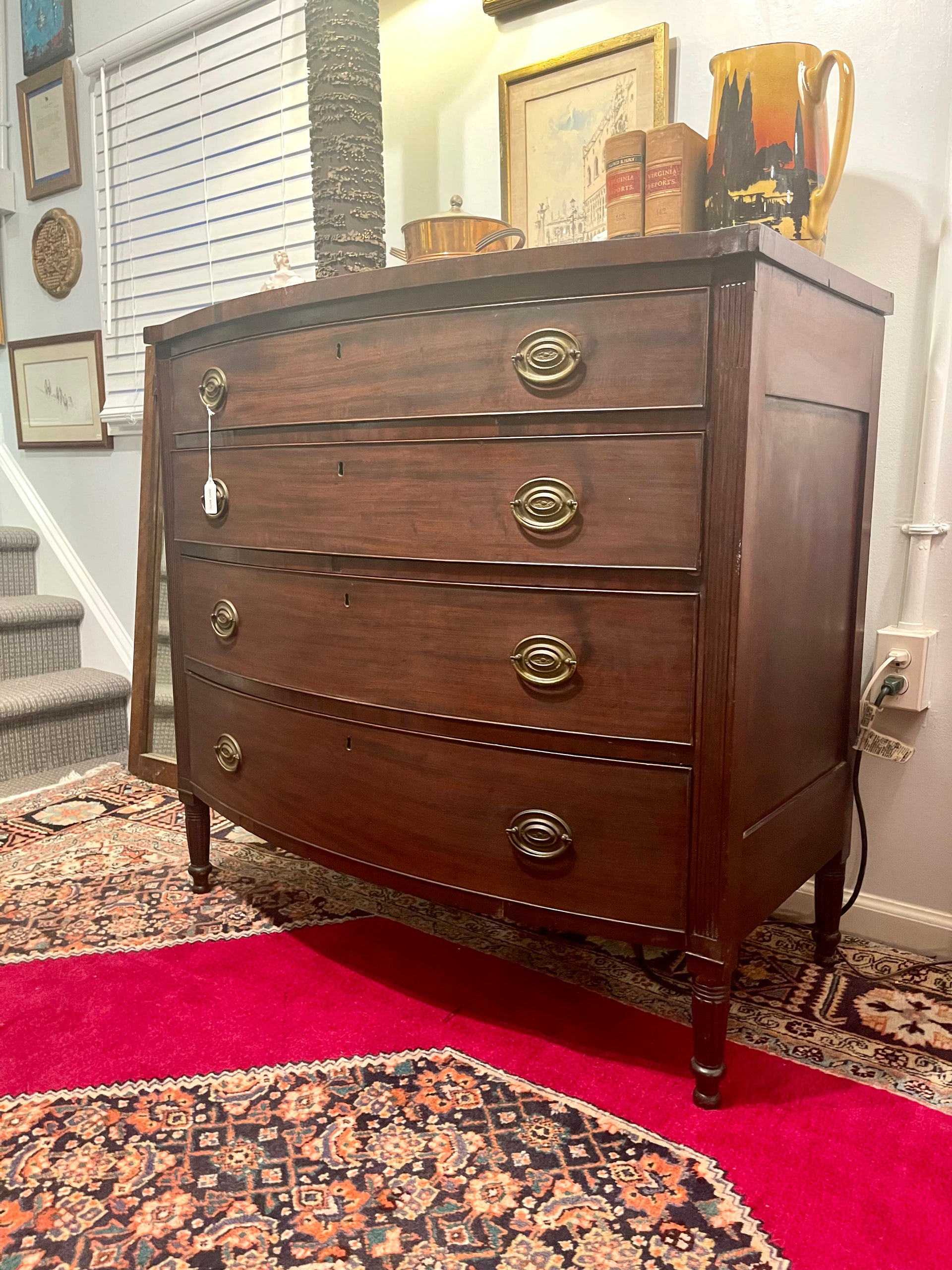 Antique American Empire Mahogany Chest of Drawers