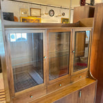 Midcentury Modern Walnut Petite China Cabinet from Kroehler