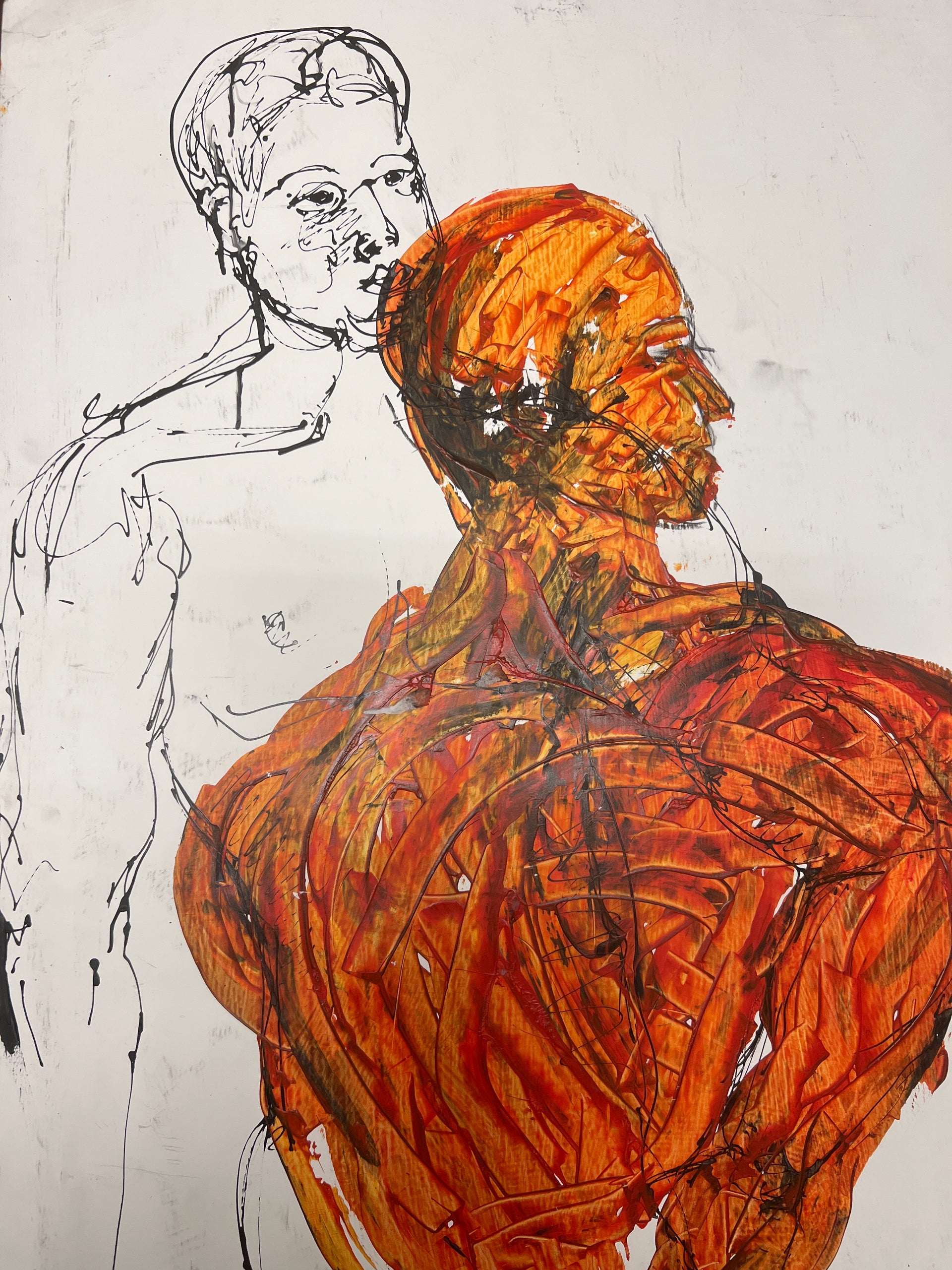 Heads or Tails in Mixed Media (Nina Gelin-Meier Collection)