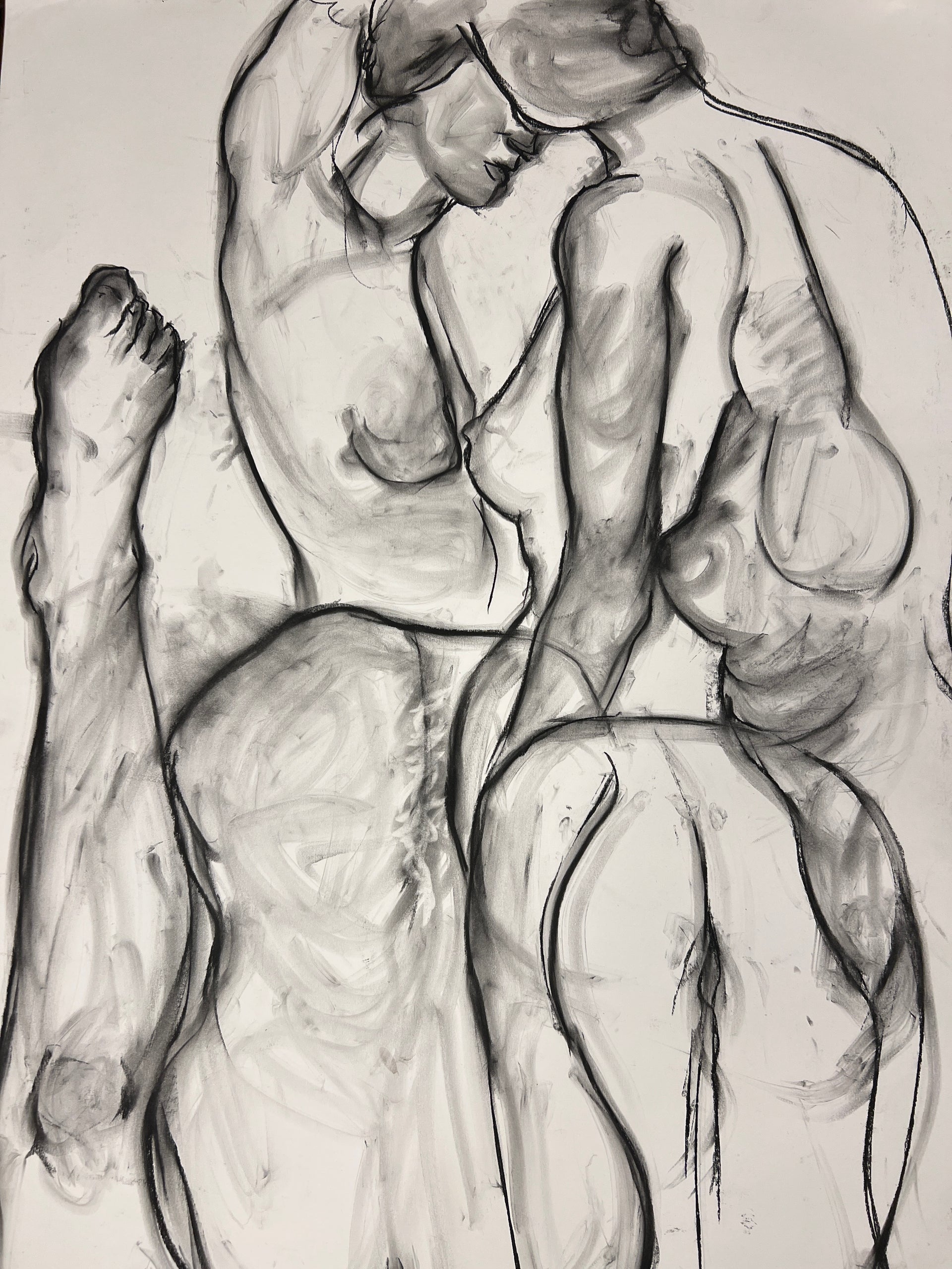 Black and White Nude Charcoal (Nina Gelin-Meier Collection)