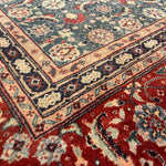 Vintage Aquamarine, Red and Blue Hand Knotted Area Rug