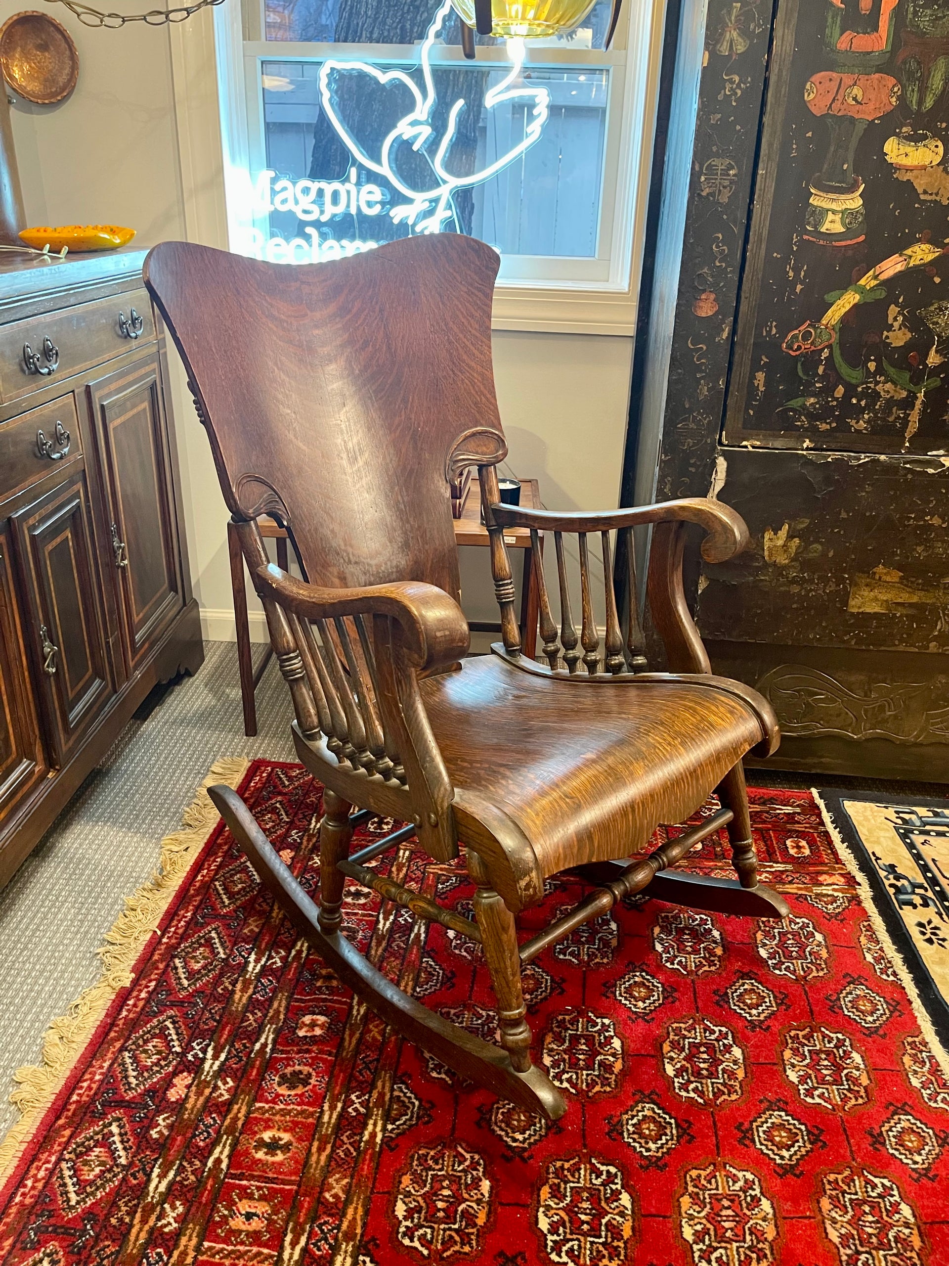 Antique Oak Rocking Chair