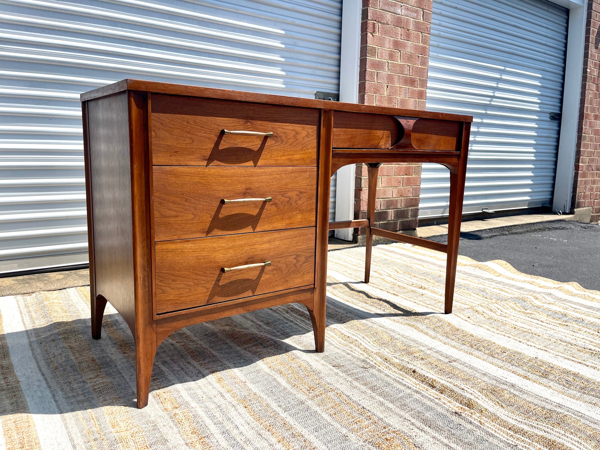 Kent Coffey Perspecta Rosewood and Walnut Desk