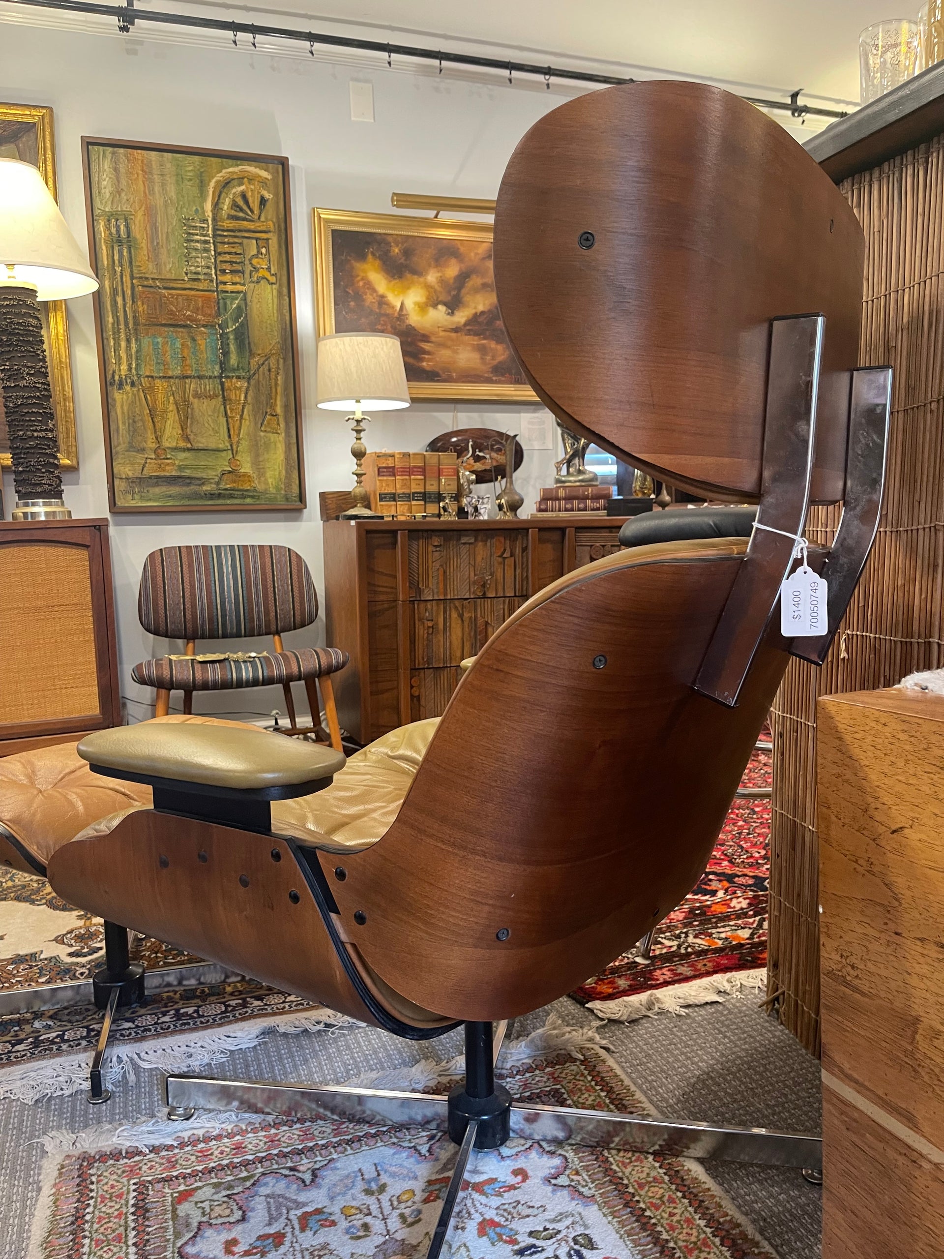 Vintage Eames Plycraft Lounge Chair and Ottoman