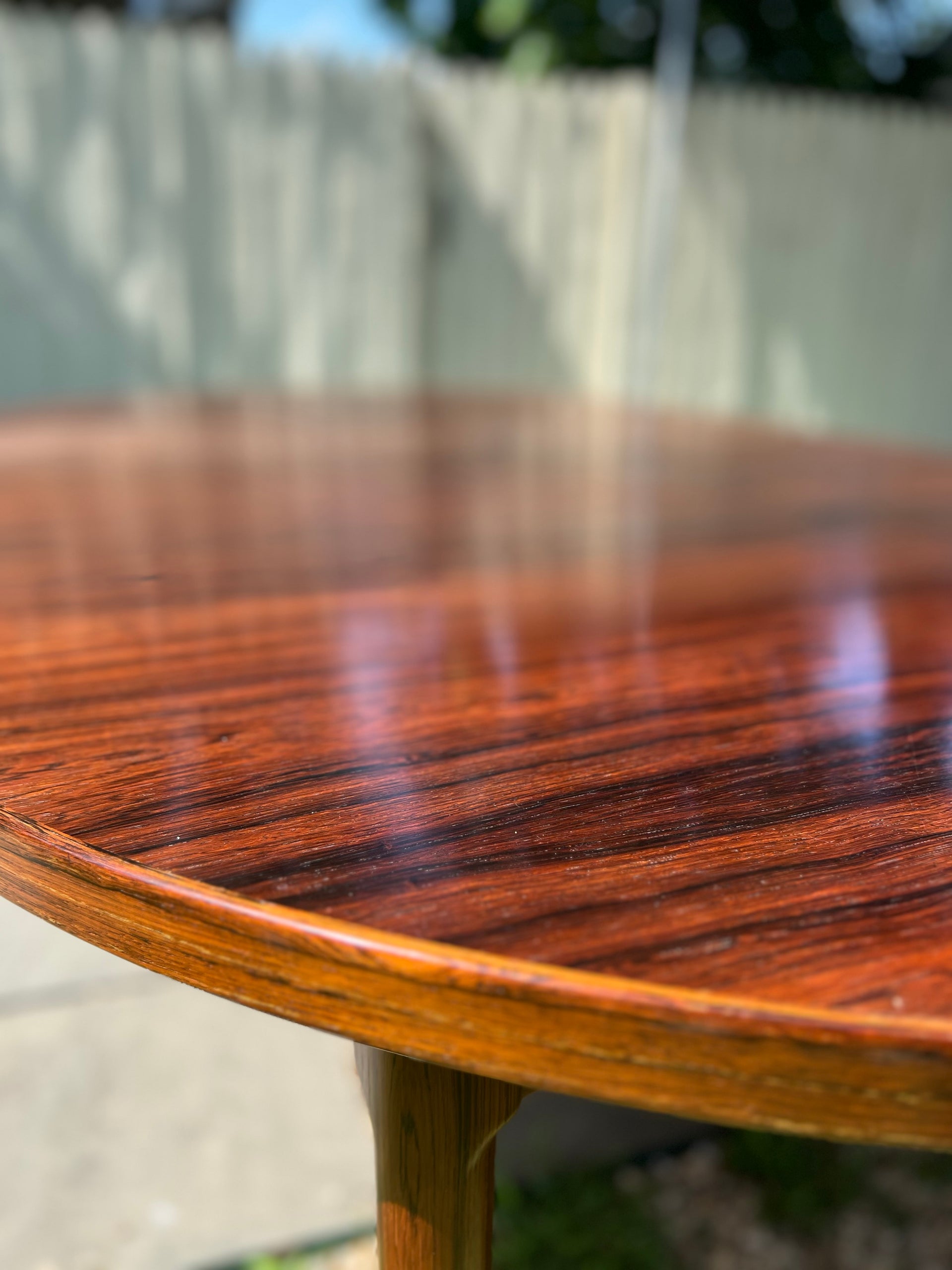 Vintage Rosewood Scandinavian Modern Dining Table & Coffee Table