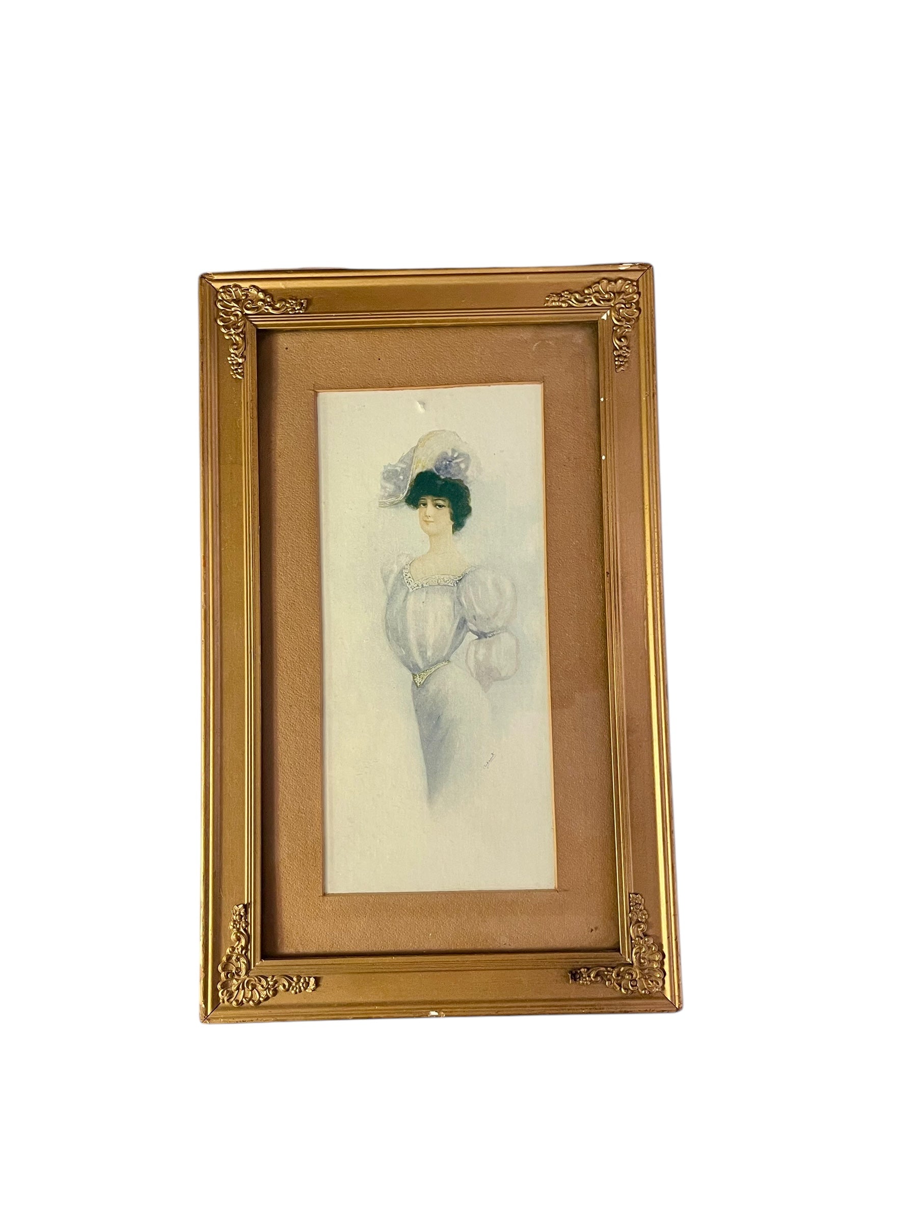 Victorian Portrait in Gold Gilt Frame