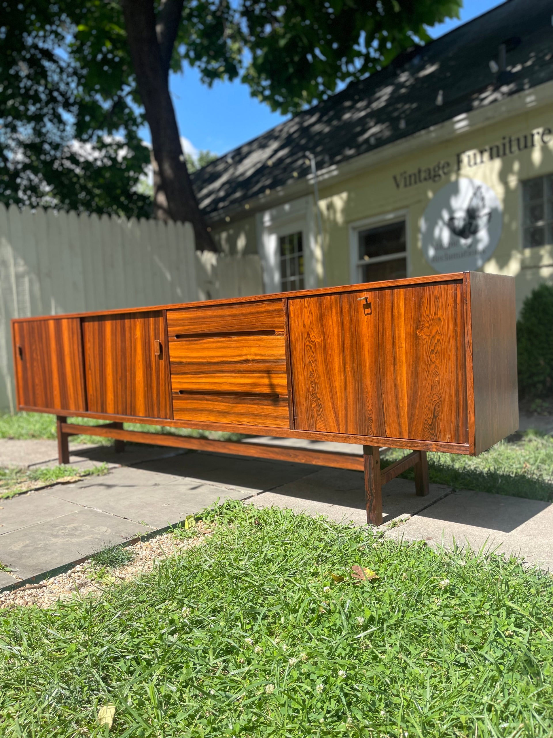 Scandinavian Modern Large Rosewood Credenza by Nils Jonsson for Troeds