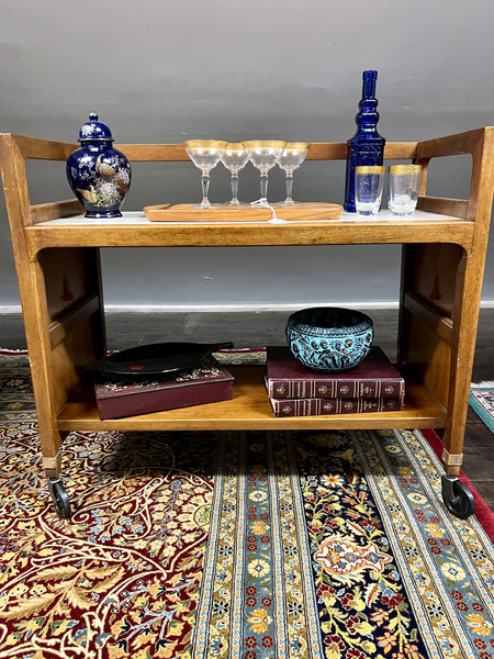 Drexel MCM Walnut Bar Cart