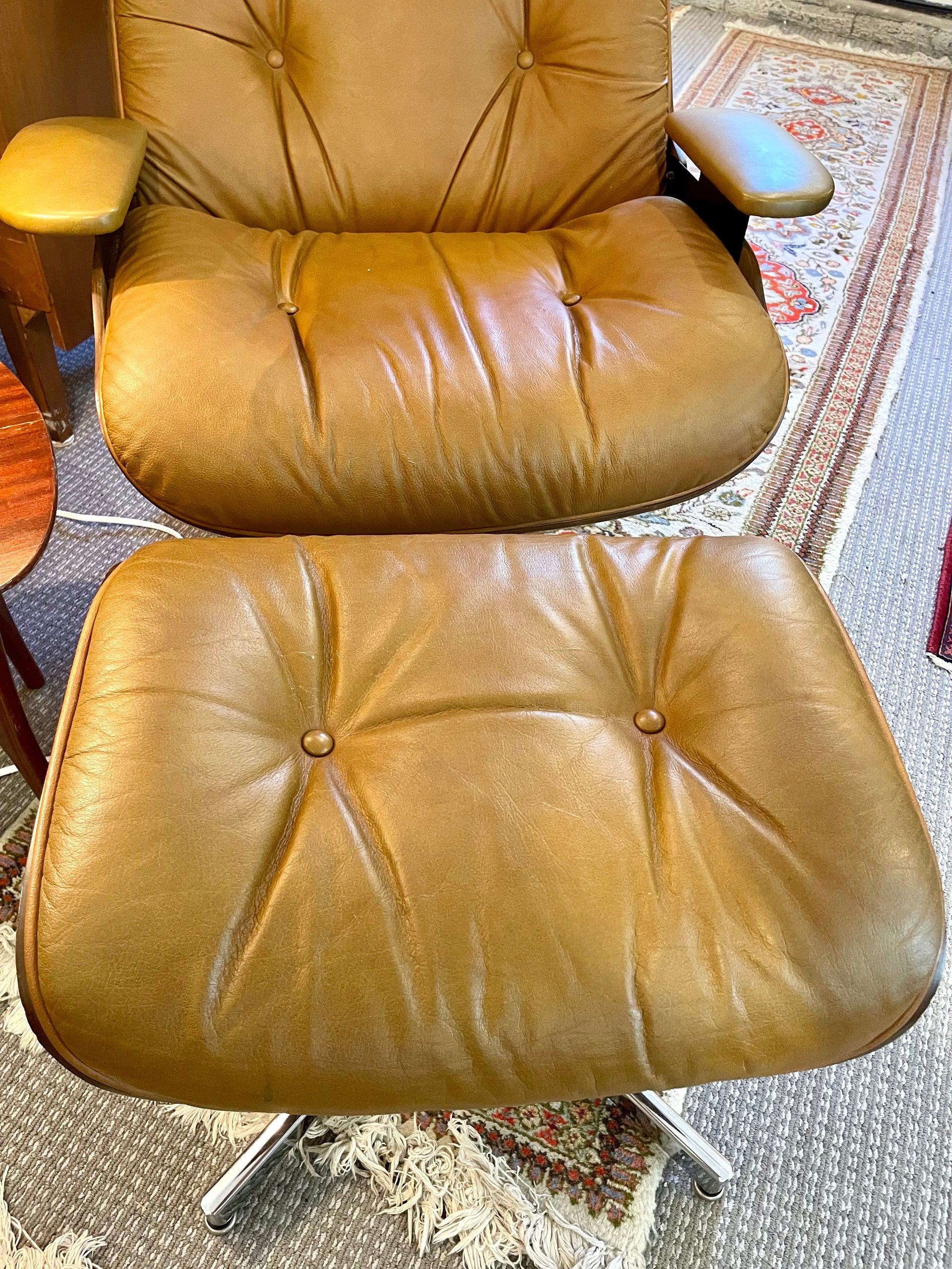 Vintage Eames Plycraft Lounge Chair and Ottoman