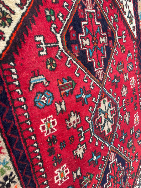 Persian Hand-knotted Vintage Wool Rug