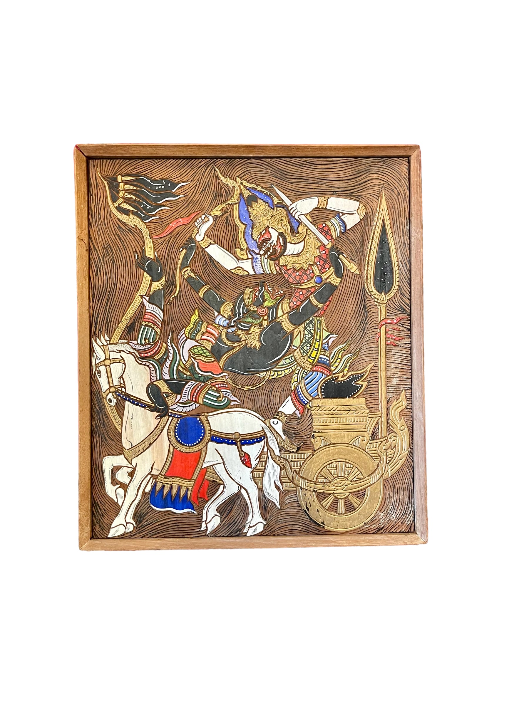 Carved and Painted Hindu Artwork