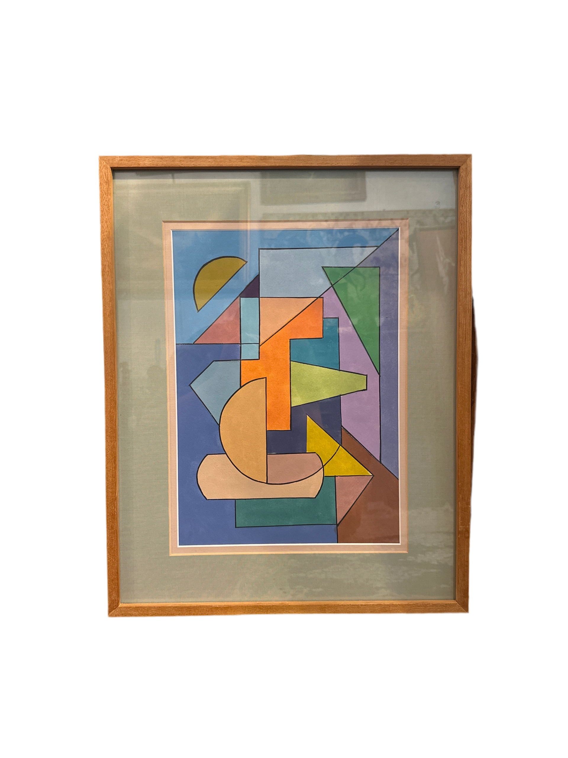 Funky Light Geometric Painting