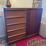 Kibaek Mobelfabrik A/S Danish Modern Teak Chest of Drawers with Tambour Door