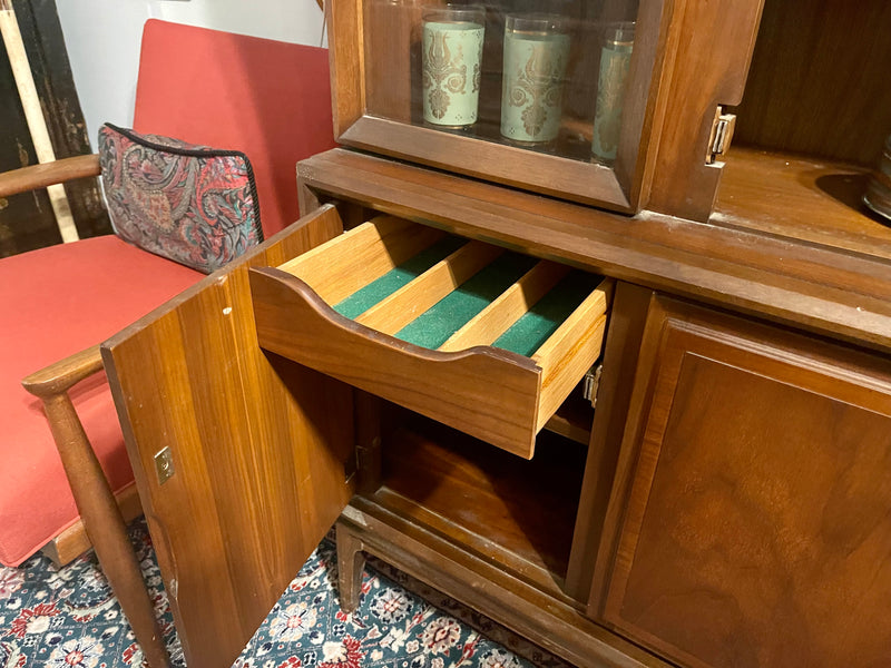 Midcentury Modern Walnut Hutch by United Furniture Co.