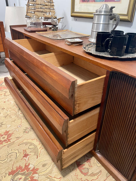 Lane First Edition Large Midcentury Modern Walnut Credenza or Sideboard