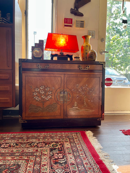 Vintage Asian-style Bar Cabinet or Server by Bassett