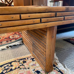 Vintage Handmade Bamboo Bench