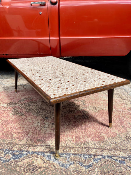 Midcentury Modern Mosaic Tile Coffee Table