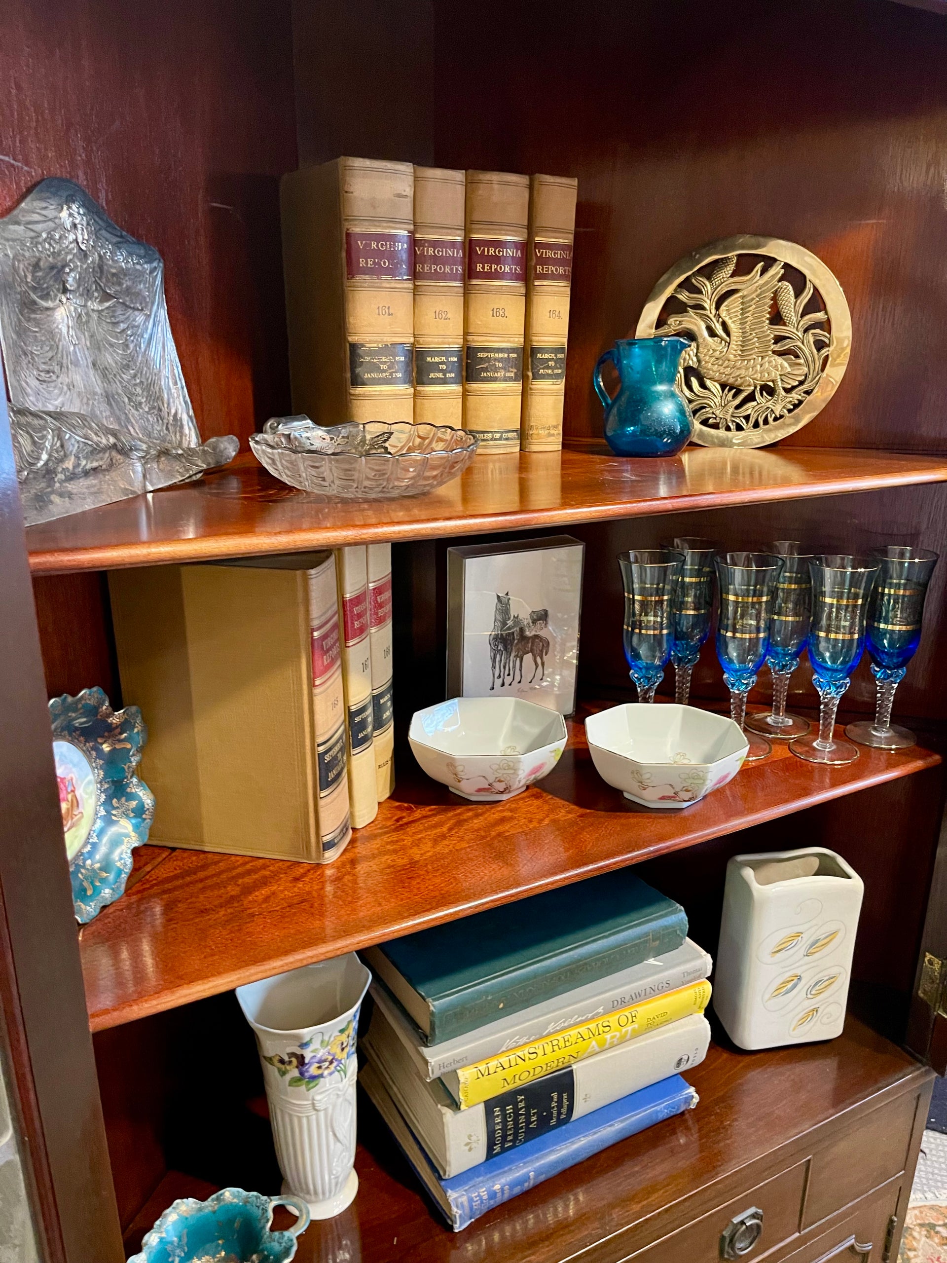Antique American Empire Style Corner Cabinet