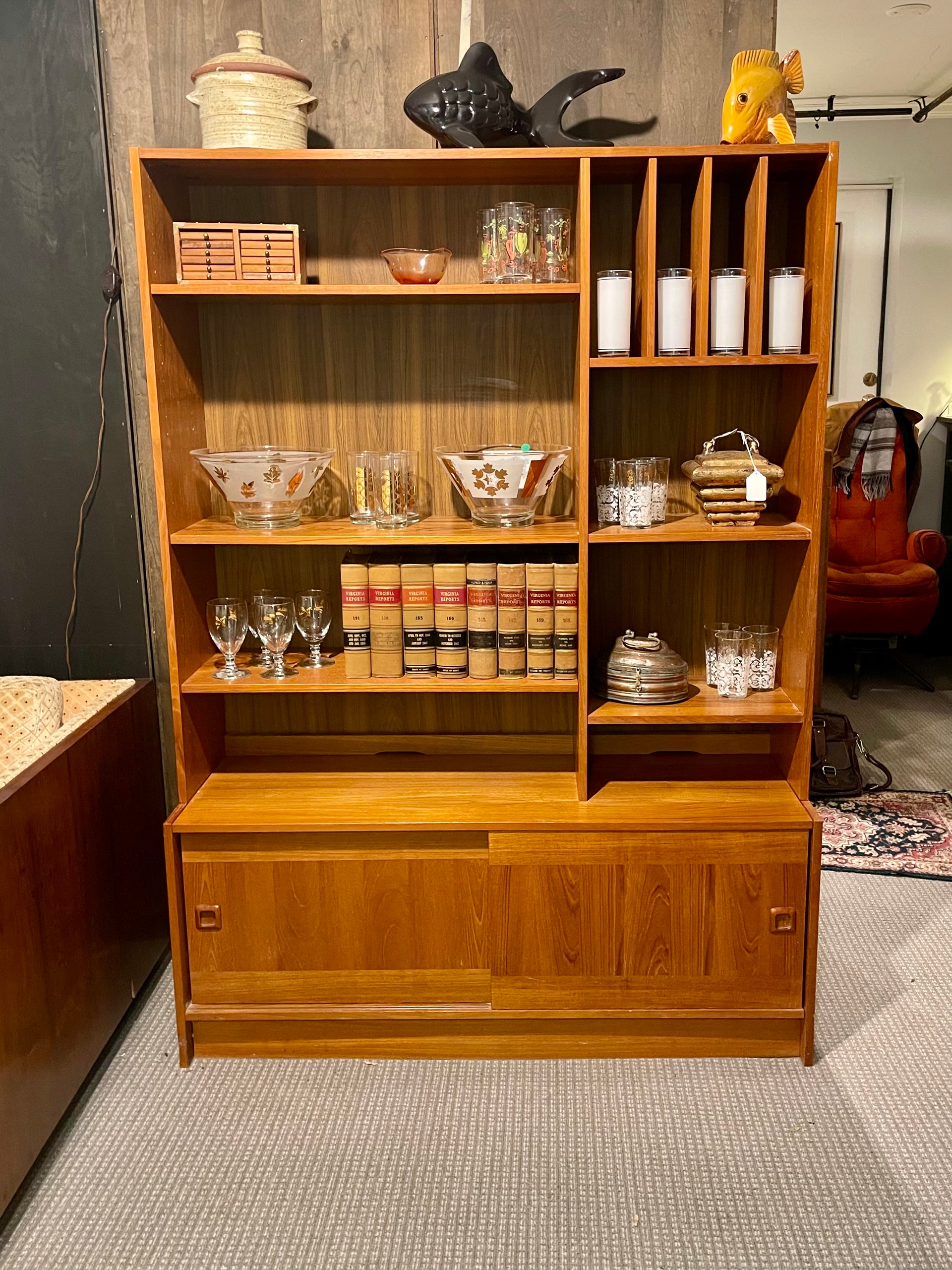 Danish Modern Teak Bookcase/Cabinet by Domino Mobler