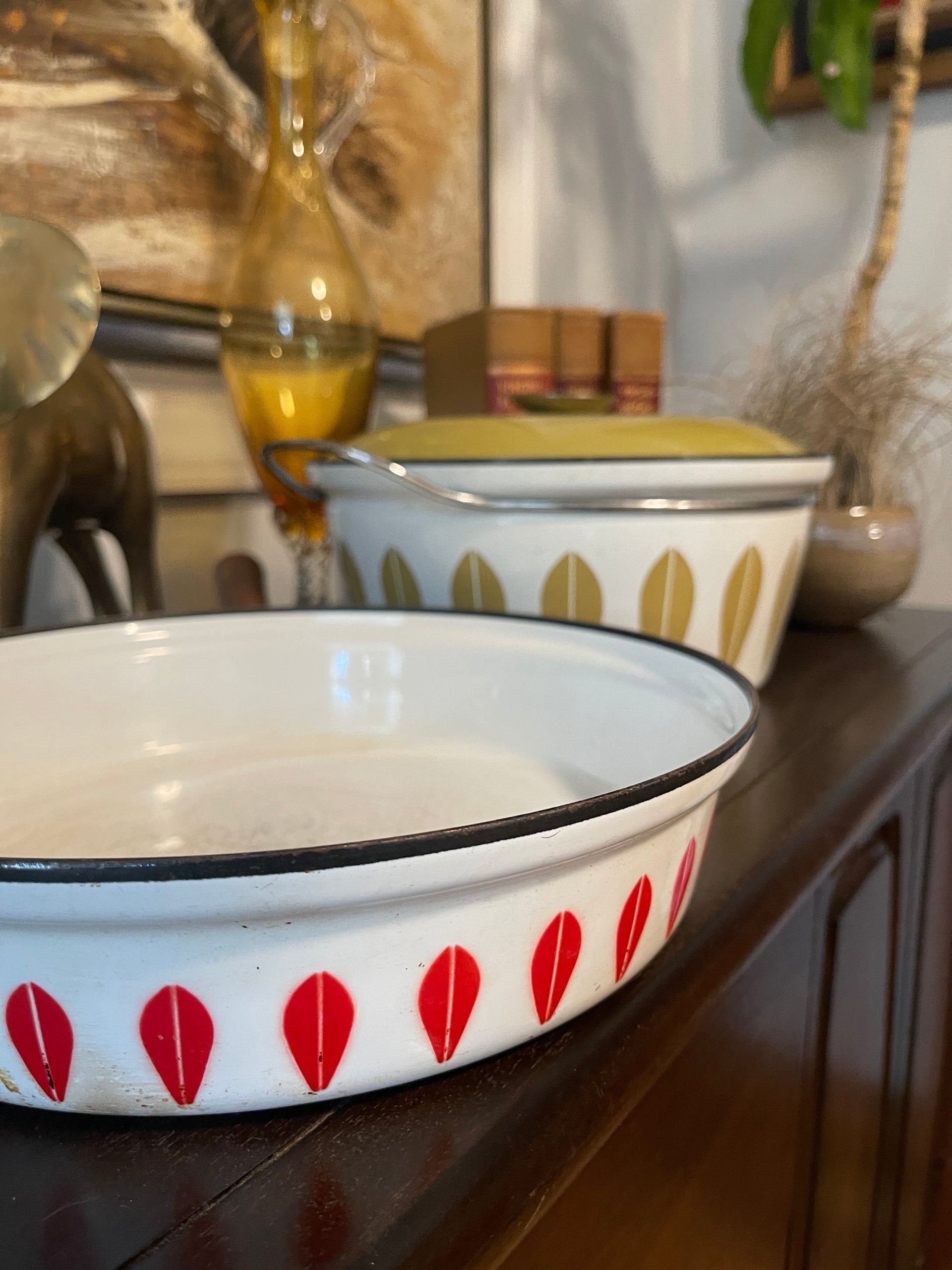 Catherine Holm Red & White Sauce Pan