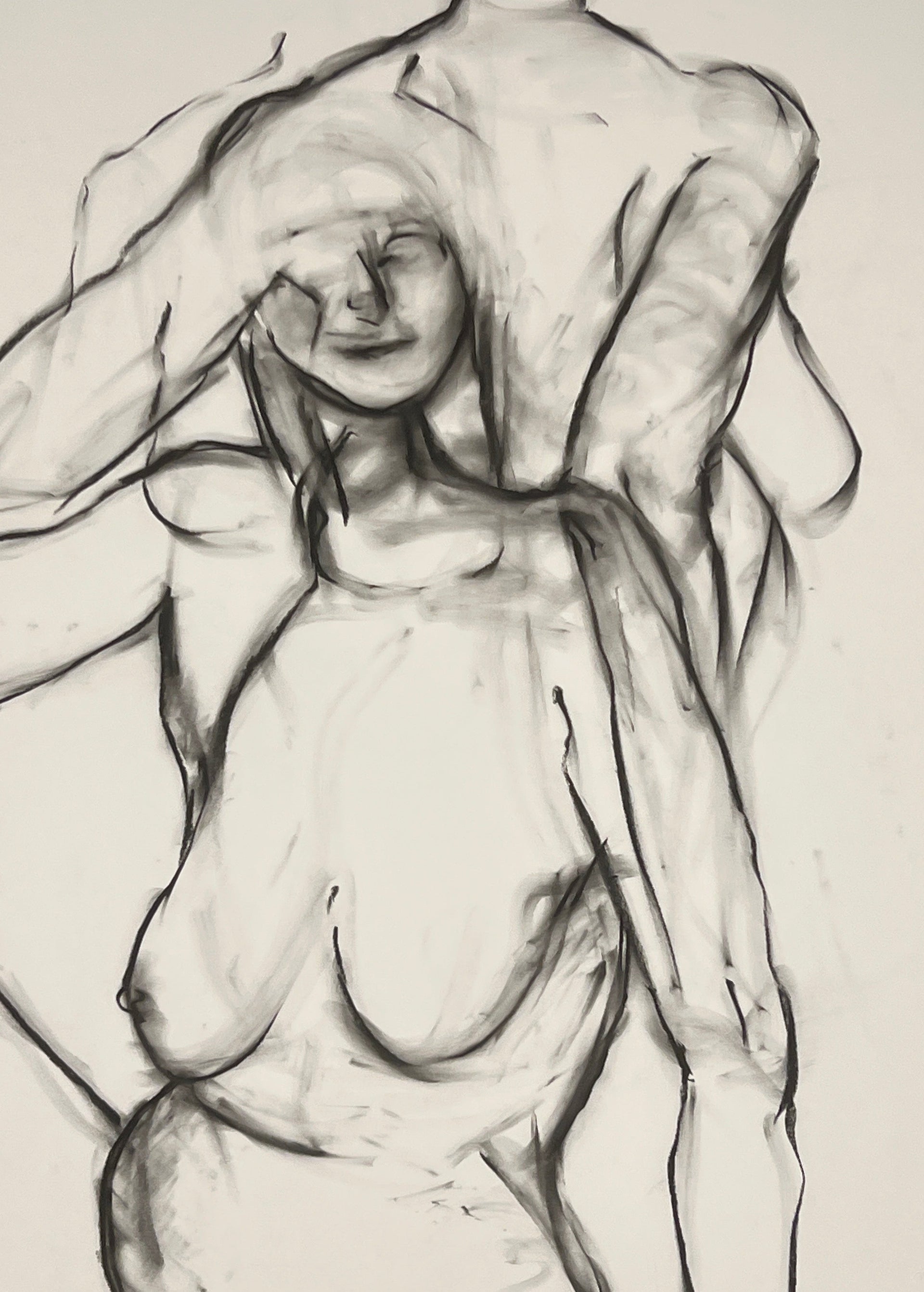 Soft Charcoal Sketch of Women (Nina Gelin-Meier Collection)