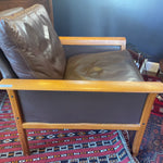 Knut Sæter for Vatne Møbler
 Scandinavian Modern Brown Leather & Teak Lounge Chair