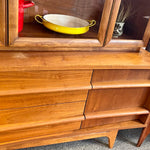 Young Mfg. Midcentury Modern Bow-front China Cabinet & Hutch