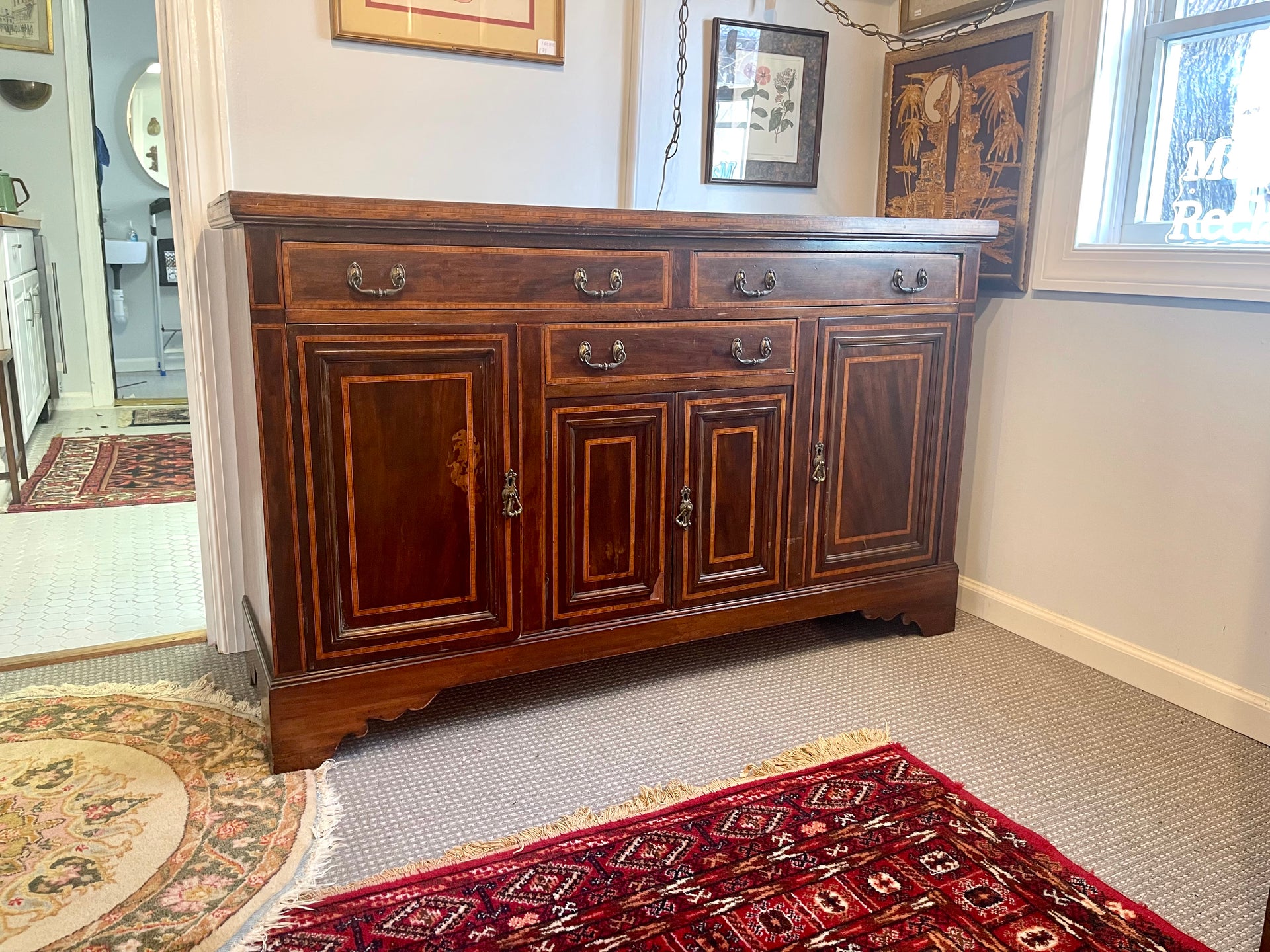 Antique French Provincial Mahogany Sideboard