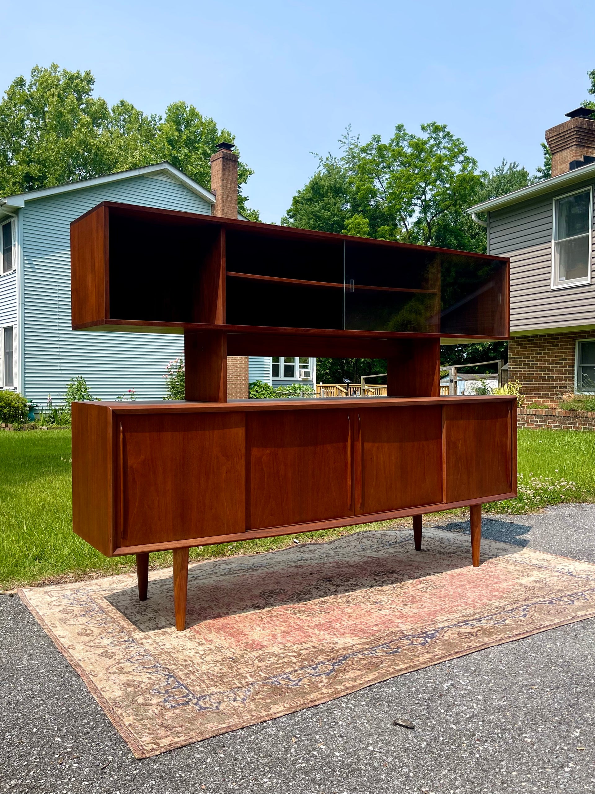 Peter Lovig Danish Modern Teak Wall Unit