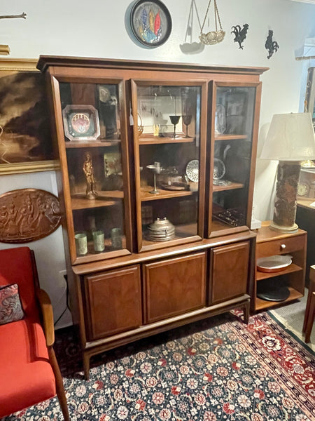 Midcentury Modern Walnut Hutch by United Furniture Co.