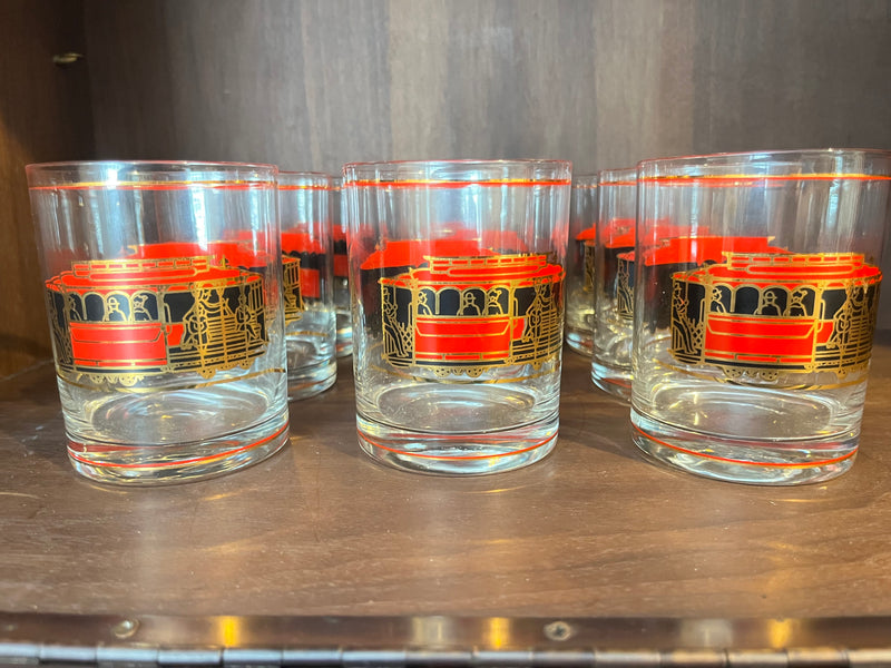 Gumps Mid Century San Francisco Rocks Glasses