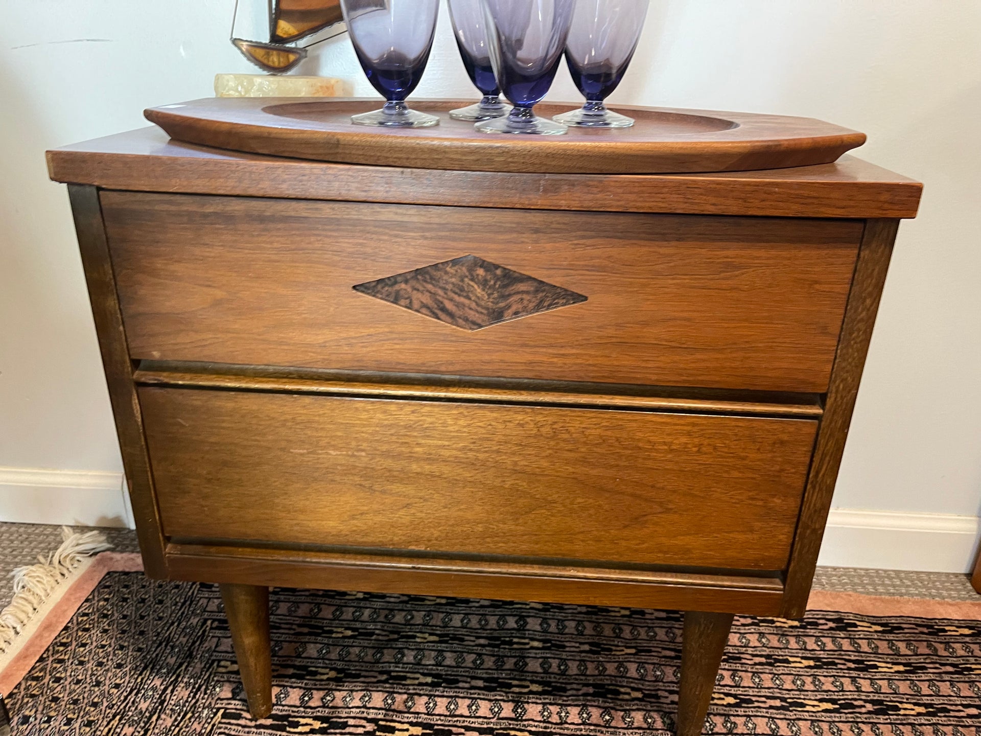 Midcentury Modern Walnut Nightstand