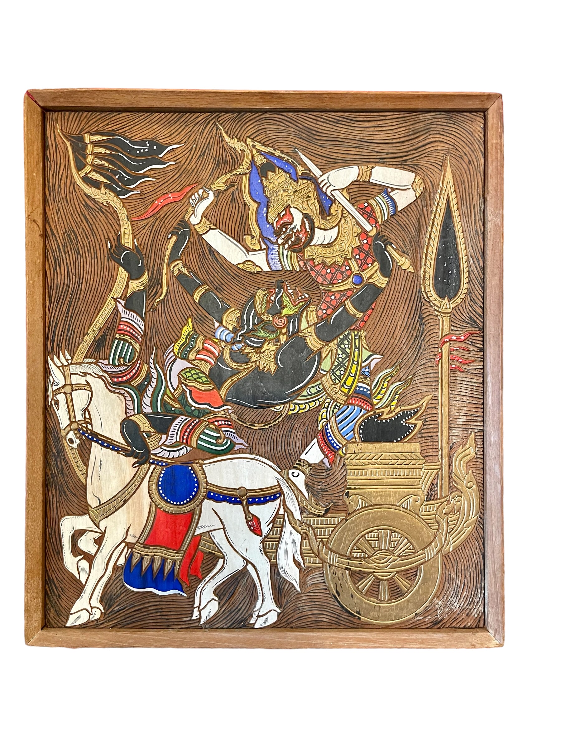 Carved and Painted Hindu Artwork