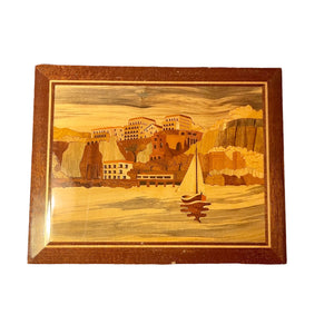 Vintage Parquetry Wood Inlaid Artwork