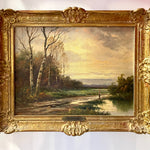 Oil on Canvas Painting in Gilt Frame Signed Augustus Spencer