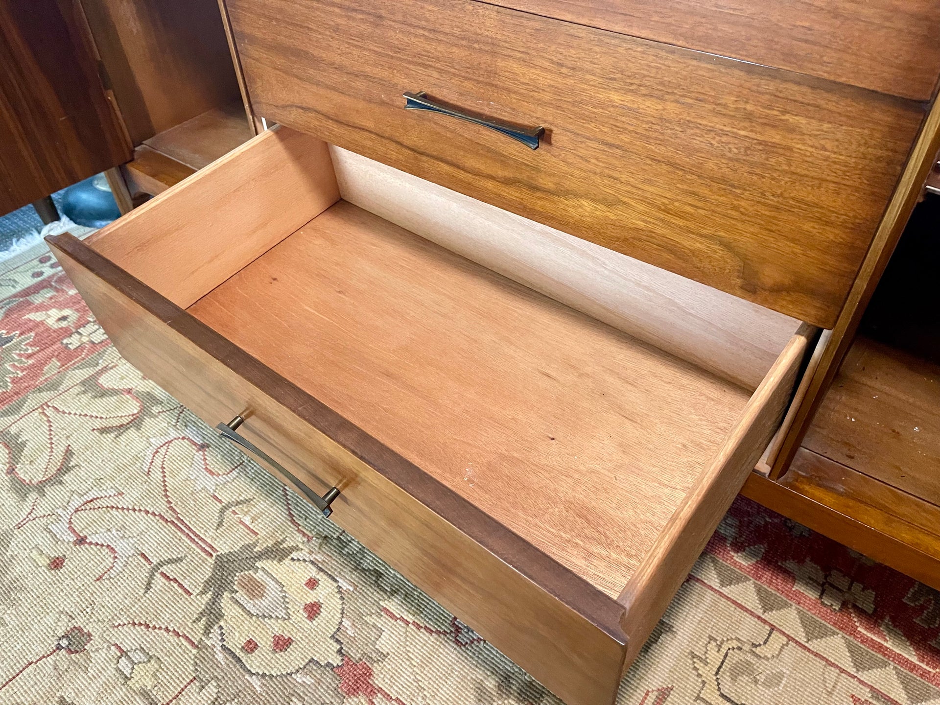 Midcentury Modern Petite Walnut Credenza