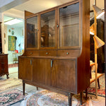 Midcentury Modern Walnut Petite China Cabinet from Kroehler