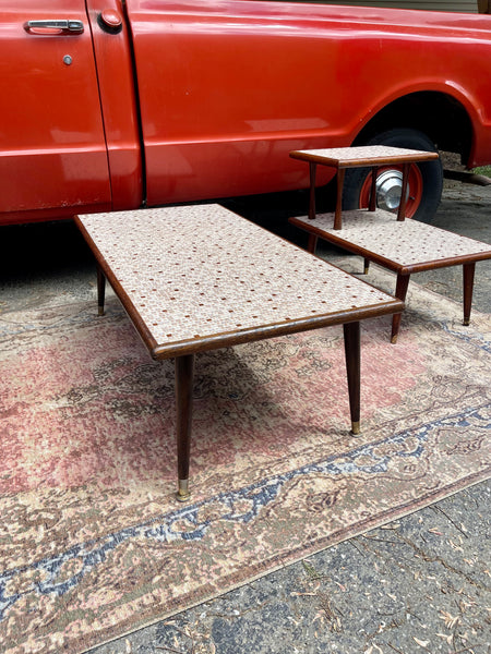 Midcentury Modern Mosaic Tile Coffee Table