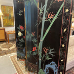 Asiatic Black Lacquer Floor Screens