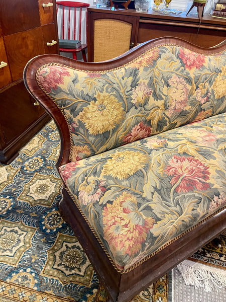 Antique American Empire Style Settee