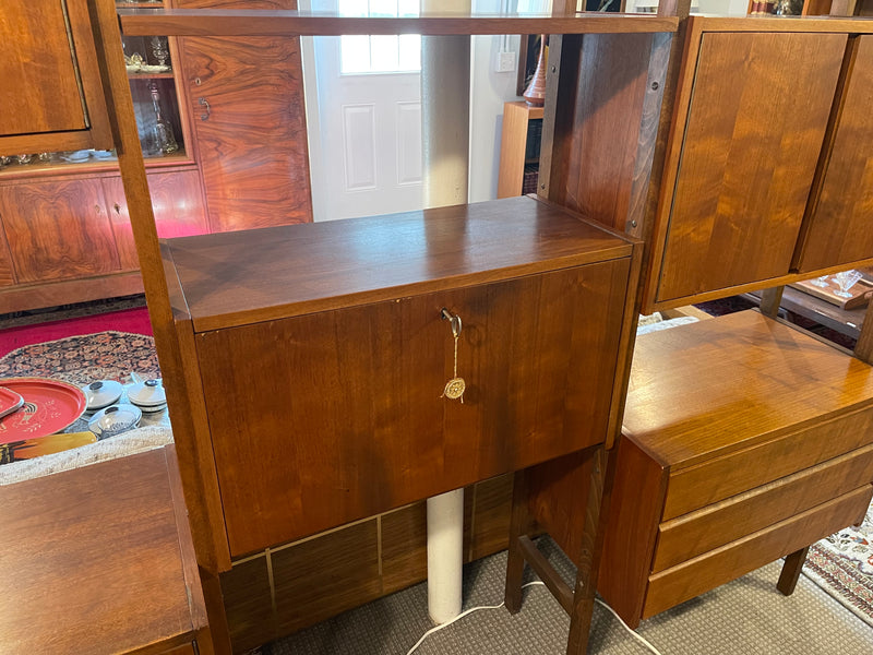 Scandinavian Modern-Style Modular Teak Wall Unit